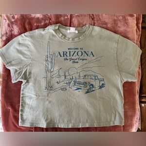 Arizona Graphic Tee in Sage Green, size XS